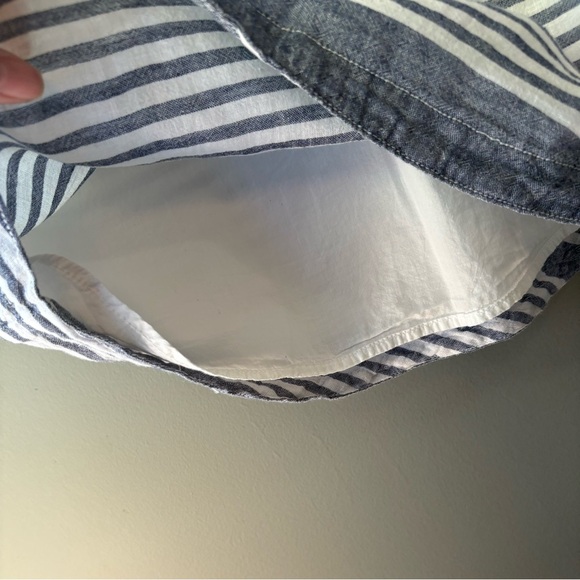 Beach lunch lounge size xs linen and cotton striped mini dress - Picture 7 of 7